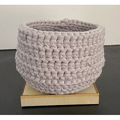 Panier crochet gris